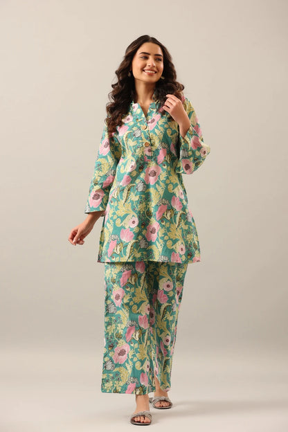 Serene Dreamscape Printed Top and Palazzo Co-ord Set!