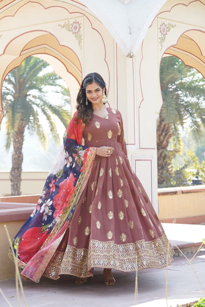 Radiant Rosewood Regal Gown Collection