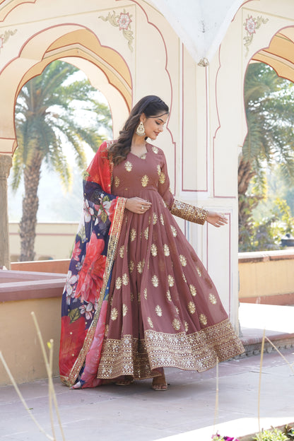 Radiant Rosewood Regal Gown Collection