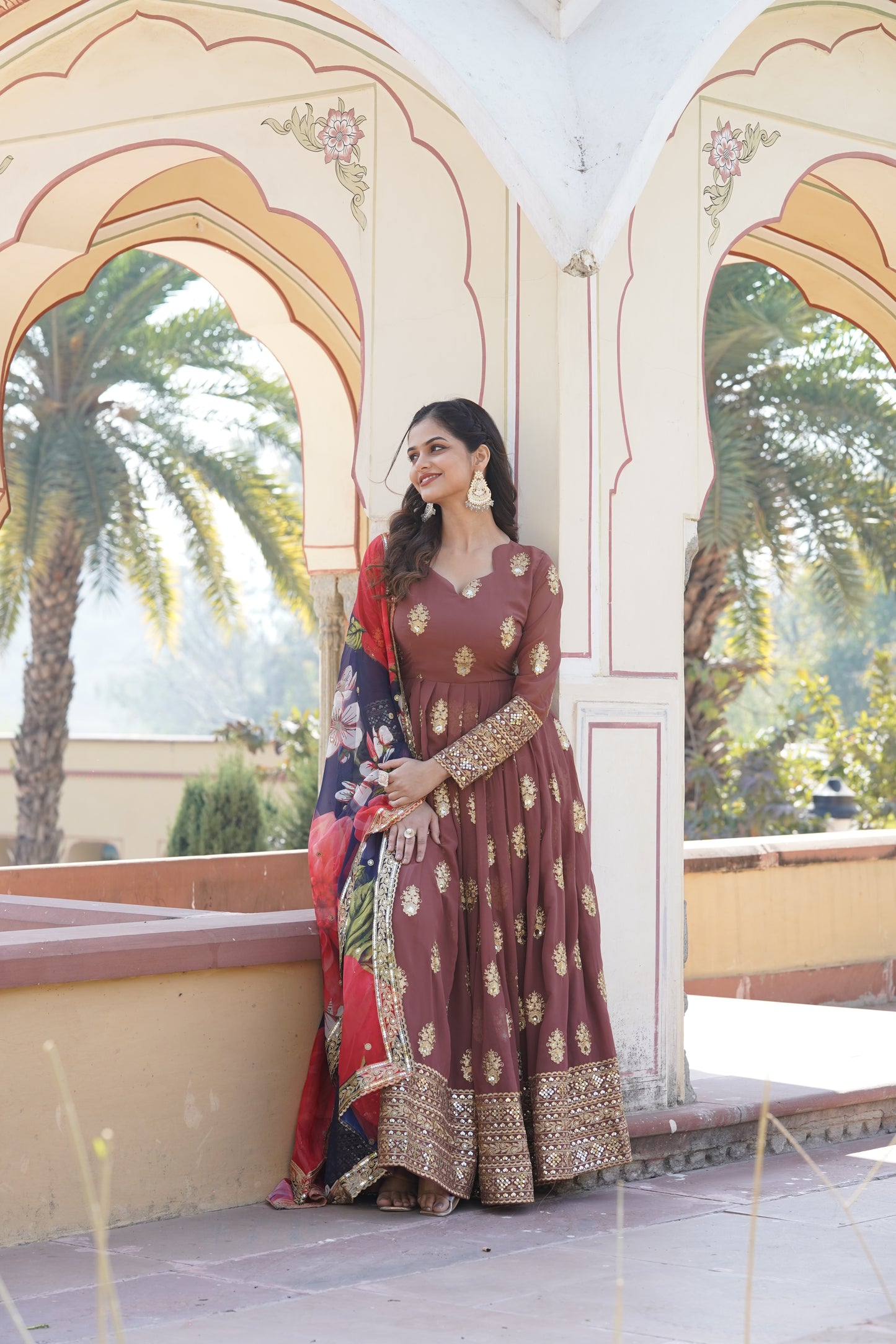 Radiant Rosewood Regal Gown Collection