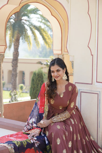 Radiant Rosewood Regal Gown Collection