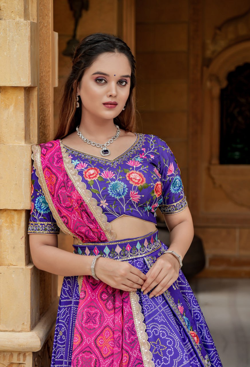 Iris Purple Heavy Summer Cool Lehenga Choli